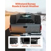 image:imageVEVOR Contractor Truck Tool Box 72 x 21 x 13 in Black Tread Aluminum TopSider Toolbox with Two Lower Drawers Flip Up Door WeatherResistant Heavy Duty Storage Box with Latch for Truck Bed Pickup72 x 21 x 13 in