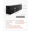 image:imageVEVOR Contractor Truck Tool Box 72 x 21 x 13 in Black Tread Aluminum TopSider Toolbox with Two Lower Drawers Flip Up Door WeatherResistant Heavy Duty Storage Box with Latch for Truck Bed Pickup815 x 21 x 13 in