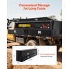 image:imageVEVOR Contractor Truck Tool Box 72 x 21 x 13 in Black Tread Aluminum TopSider Toolbox with Two Lower Drawers Flip Up Door WeatherResistant Heavy Duty Storage Box with Latch for Truck Bed Pickup815 x 21 x 13 in