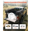 image:imageVEVOR Contractor Truck Tool Box 72 x 21 x 13 in Black Tread Aluminum TopSider Toolbox with Two Lower Drawers Flip Up Door WeatherResistant Heavy Duty Storage Box with Latch for Truck Bed Pickup88 x 16 x 13 in