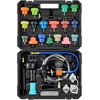 image:imageVEVOR Coolant Pressure Tester Kit 47Pcs Radiator Vacuum Refill Kit with 3 Metal Adapters Universal Fit Automotive Cooling System Pressure Tester Tool with Pressures Pump amp AluminumPlastic Filler47Pcs