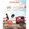 image:imageVEVOR Dog Bike Trailer Supports up to 100 lbs Pet Cart Bicycle Carrier Easy Folding Frame with Quick Release Wheels Universal Bicycle Coupler Reflectors Flag Collapsible to StoreRedBlack
