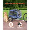 image:imageVEVOR Dog Bike Trailer Supports up to 100 lbs Pet Cart Bicycle Carrier Easy Folding Frame with Quick Release Wheels Universal Bicycle Coupler Reflectors Flag Collapsible to StoreBlueBlack