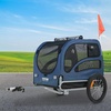 image:imageVEVOR Dog Bike Trailer Supports up to 100 lbs Pet Cart Bicycle Carrier Easy Folding Frame with Quick Release Wheels Universal Bicycle Coupler Reflectors Flag Collapsible to StoreBlueBlack