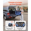 image:imageVEVOR Dog Bike Trailer Supports up to 66 lbs Pet Cart Bicycle Carrier for Small amp Medium Dogs Easy Folding Frame with Quick Release Wheel Universal Bicycle Coupler Reflector Flag Internal LeashBlueBlack