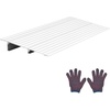 image:imageVEVOR Door Threshold Ramp 5 inch Rise Aluminum Alloy Threshold Ramp Rated 800 lbs Load Capacity Handicap Ramps for Home Steps for Wheelchair Scooters Power Chairs Walkers Bicycle TricycleGray