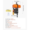 image:imageVEVOR Electric Chain Hoist 2200 lbs1 ton Capacity 10 ft Lifting Height 10 ftmin Speed 120V Single Phase Overhead Crane with G100 Chain 10 ft Wired Remote Control for Garage Shop Hotel Home1100 lbs 15 ft Lifting Height