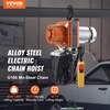 image:imageVEVOR Electric Chain Hoist 2200 lbs1 ton Capacity 10 ft Lifting Height 10 ftmin Speed 120V Single Phase Overhead Crane with G100 Chain 10 ft Wired Remote Control for Garage Shop Hotel Home2200 lbs 10 ft Lifting Height