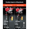 image:imageVEVOR Electric Hoist 1320 lbs 120V Electric Winch with 328 ft Wireless amp 14 ft Wired Remote Control 40 ft Single Cable Lifting Height SingleDouble Slings Lift Hoist for Garage Warehouse Factory440LBS WirelessWired