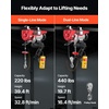 image:imageVEVOR Electric Hoist 1320 lbs 120V Electric Winch with 328 ft Wireless amp 14 ft Wired Remote Control 40 ft Single Cable Lifting Height SingleDouble Slings Lift Hoist for Garage Warehouse Factory440lbs Wired