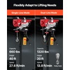 image:imageVEVOR Electric Hoist 1320 lbs 120V Electric Winch with 328 ft Wireless amp 14 ft Wired Remote Control 40 ft Single Cable Lifting Height SingleDouble Slings Lift Hoist for Garage Warehouse Factory1320LBS WirelessWired