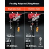 image:imageVEVOR Electric Hoist 1320 lbs 120V Electric Winch with 328 ft Wireless amp 14 ft Wired Remote Control 40 ft Single Cable Lifting Height SingleDouble Slings Lift Hoist for Garage Warehouse Factory2200LBS WirelessWired