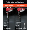 image:imageVEVOR Electric Hoist 1320 lbs 120V Electric Winch with 328 ft Wireless amp 14 ft Wired Remote Control 40 ft Single Cable Lifting Height SingleDouble Slings Lift Hoist for Garage Warehouse Factory1760LBS Wireless