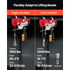 image:imageVEVOR Electric Hoist with Remote Control 1320LBS Electric Winch 110V Electric Hoist with 14ft Wired Control for Lifting in Factories Warehouses Construction Site Attic2200lbs Wired