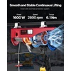 image:imageVEVOR Electric Hoist with Remote Control 1320LBS Electric Winch 110V Electric Hoist with 14ft Wired Control for Lifting in Factories Warehouses Construction Site Attic2200lbs Wired