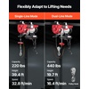 image:imageVEVOR Electric Hoist with Wireless Remote Control 110v 440lbs Electric Hoist with Remote Control 40ft20ft Lifting Height Motor for Garage Warehouse Factory440lbs