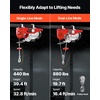 image:imageVEVOR Electric Hoist with Wireless Remote Control 110v 440lbs Electric Hoist with Remote Control 40ft20ft Lifting Height Motor for Garage Warehouse Factory880LBS