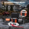 image:imageVEVOR Electric Winch 6000 lb Truck Trailer Winch 12V DC 14 in x 55 ft Synthetic Rope Aluminum Fairlead Wireless amp Wired Remote Control IP55 Waterproof Towing for Off Road SUV ATV UTV Jeep Boat6000 LBS