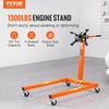 image:imageVEVOR Engine Stand 34 Ton 1500 LBS Capacity Engine Motor Stand with 360Degree Rotating Head HeavyDuty Steel Engine Lift Stand with 5Casters 4 Adjustable Arms Orange1300 lbs