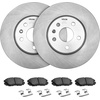 image:imageVEVOR Front and Rear Brake Kit Compatible with 20072017 Jeep Wrangler Drilled and Slotted Brake Rotors Ceramic Brake Pads Replacement 119 Front Rotors 124 Rear RotorsR55174  R55178