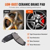 image:imageVEVOR Front and Rear Brake Kit Compatible with 20072017 Jeep Wrangler Drilled and Slotted Brake Rotors Ceramic Brake Pads Replacement 119 Front Rotors 124 Rear RotorsS31511  S31544
