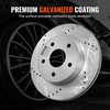 image:imageVEVOR Front and Rear Brake Kit Compatible with 20072017 Jeep Wrangler Drilled and Slotted Brake Rotors Ceramic Brake Pads Replacement 119 Front Rotors 124 Rear RotorsS53005  S53006