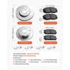 image:imageVEVOR Front and Rear Brake Kit Compatible with 20072017 Jeep Wrangler Drilled and Slotted Brake Rotors Ceramic Brake Pads Replacement 119 Front Rotors 124 Rear RotorsR55174  R55178