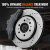 image:imageVEVOR Front and Rear Brake Kit Compatible with 20072017 Jeep Wrangler Drilled and Slotted Brake Rotors Ceramic Brake Pads Replacement 119 Front Rotors 124 Rear RotorsS54153  S54186