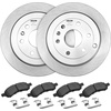 image:imageVEVOR Front and Rear Brake Kit Compatible with 20072017 Jeep Wrangler Drilled and Slotted Brake Rotors Ceramic Brake Pads Replacement 119 Front Rotors 124 Rear RotorsR55150  R55151