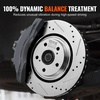 image:imageVEVOR Front and Rear Brake Kit Compatible with 20072017 Jeep Wrangler Drilled and Slotted Brake Rotors Ceramic Brake Pads Replacement 119 Front Rotors 124 Rear RotorsS31511  S31544