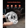 image:imageVEVOR Front and Rear Brake Kit Compatible with 20072017 Jeep Wrangler Drilled and Slotted Brake Rotors Ceramic Brake Pads Replacement 119 Front Rotors 124 Rear RotorsR800010  R31349