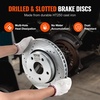 image:imageVEVOR Front and Rear Brake Kit Compatible with 20072017 Jeep Wrangler Drilled and Slotted Brake Rotors Ceramic Brake Pads Replacement 119 Front Rotors 124 Rear RotorsS53040  S53041