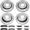 image:imageVEVOR Front and Rear Brake Kit Compatible with 20072017 Jeep Wrangler Drilled and Slotted Brake Rotors Ceramic Brake Pads Replacement 119 Front Rotors 124 Rear RotorsS54153  S54186