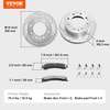 image:imageVEVOR Front and Rear Brake Kit Compatible with 20072017 Jeep Wrangler Drilled and Slotted Brake Rotors Ceramic Brake Pads Replacement 119 Front Rotors 124 Rear RotorsS55191