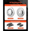 image:imageVEVOR Front and Rear Brake Kit Compatible with 20072017 Jeep Wrangler Drilled and Slotted Brake Rotors Ceramic Brake Pads Replacement 119 Front Rotors 124 Rear RotorsS54188  S54189