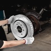 image:imageVEVOR Front and Rear Brake Kit Compatible with 20072017 Jeep Wrangler Drilled and Slotted Brake Rotors Ceramic Brake Pads Replacement 119 Front Rotors 124 Rear RotorsS54153  S54186