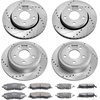 image:imageVEVOR Front and Rear Brake Kit Compatible with 20072017 Jeep Wrangler Drilled and Slotted Brake Rotors Ceramic Brake Pads Replacement 119 Front Rotors 124 Rear RotorsS53040  S53041