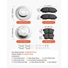 image:imageVEVOR Front and Rear Brake Kit Compatible with 20072017 Jeep Wrangler Drilled and Slotted Brake Rotors Ceramic Brake Pads Replacement 119 Front Rotors 124 Rear RotorsS31455  S31372