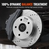 image:imageVEVOR Front and Rear Brake Kit Compatible with 20072017 Jeep Wrangler Drilled and Slotted Brake Rotors Ceramic Brake Pads Replacement 119 Front Rotors 124 Rear RotorsS53005  S53006