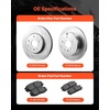 image:imageVEVOR Front and Rear Brake Kit Compatible with 20072017 Jeep Wrangler Drilled and Slotted Brake Rotors Ceramic Brake Pads Replacement 119 Front Rotors 124 Rear RotorsR55174  R55178