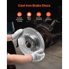 image:imageVEVOR Front and Rear Brake Kit Compatible with 20072017 Jeep Wrangler Drilled and Slotted Brake Rotors Ceramic Brake Pads Replacement 119 Front Rotors 124 Rear RotorsR55150  R55151