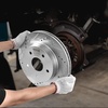 image:imageVEVOR Front and Rear Brake Kit Compatible with 20072017 Jeep Wrangler Drilled and Slotted Brake Rotors Ceramic Brake Pads Replacement 119 Front Rotors 124 Rear RotorsS53005  S53006