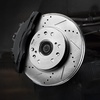 image:imageVEVOR Front and Rear Brake Kit Compatible with 20072017 Jeep Wrangler Drilled and Slotted Brake Rotors Ceramic Brake Pads Replacement 119 Front Rotors 124 Rear RotorsS55097
