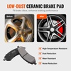 image:imageVEVOR Front and Rear Brake Kit Compatible with 20072017 Jeep Wrangler Drilled and Slotted Brake Rotors Ceramic Brake Pads Replacement 119 Front Rotors 124 Rear RotorsS53005  S53006