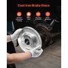 image:imageVEVOR Front and Rear Brake Kit Compatible with 20072017 Jeep Wrangler Drilled and Slotted Brake Rotors Ceramic Brake Pads Replacement 119 Front Rotors 124 Rear RotorsS31464  S31312