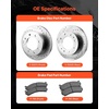 image:imageVEVOR Front and Rear Brake Kit Compatible with 20072017 Jeep Wrangler Drilled and Slotted Brake Rotors Ceramic Brake Pads Replacement 119 Front Rotors 124 Rear RotorsS55072  S55055