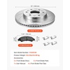 image:imageVEVOR Front and Rear Brake Kit Compatible with 20072017 Jeep Wrangler Drilled and Slotted Brake Rotors Ceramic Brake Pads Replacement 119 Front Rotors 124 Rear RotorsS55097