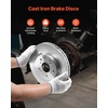 image:imageVEVOR Front and Rear Brake Kit Compatible with 20072017 Jeep Wrangler Drilled and Slotted Brake Rotors Ceramic Brake Pads Replacement 119 Front Rotors 124 Rear RotorsS31455  S31372