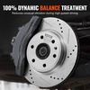 image:imageVEVOR Front and Rear Brake Kit Compatible with 20072017 Jeep Wrangler Drilled and Slotted Brake Rotors Ceramic Brake Pads Replacement 119 Front Rotors 124 Rear RotorsS55150