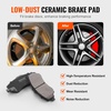 image:imageVEVOR Front and Rear Brake Kit Compatible with 20072017 Jeep Wrangler Drilled and Slotted Brake Rotors Ceramic Brake Pads Replacement 119 Front Rotors 124 Rear RotorsS53040  S53041